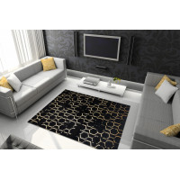 Kusový koberec Gloss 407C 86 glamour black/gold