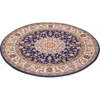 Kusový koberec Herat 105279 Blue Cream kruh