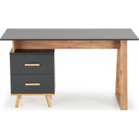 Písací stôl SNAPE - šedý/dub votan