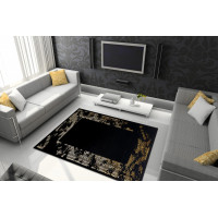 Kusový koberec Gloss 408C 86 glamour black/gold