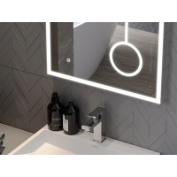 Obdĺžnikové zrkadlo MEXEN KALA 60x80 cm - s LED podsvietením, zväčšovacou lupou a vyhrievaním, 9820-060-080-611-00