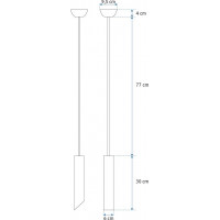 Stropné svietidlo SPIKE long 30 cm - čierne/zlaté