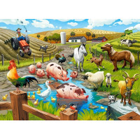 CASTORLAND Puzzle Život na farme 70 dielikov