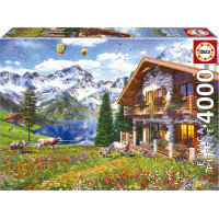 EDUCA Puzzle Chata v Alpách 4000 dielikov