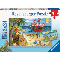 RAVENSBURGER Puzzle Piráti a morské víly 2x24 dielikov