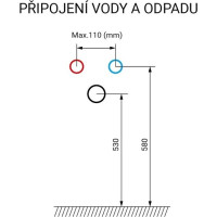 Koupelnová závěsná skříňka s umyvadlem OPTO 81 cm