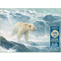 COBBLE HILL Puzzle Číhanie na lososy - Ľadový medveď 500 dielikov