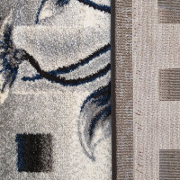 Kusový koberec WAVE magnólia - šedý/modrý