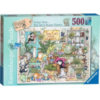 RAVENSBURGER Puzzle Crazy Cats: Tomovo kvetinárstvo 500 dielikov