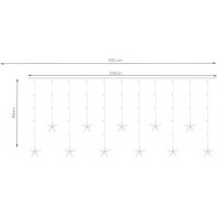 Svetelný dekoračný záves Hviezdy 108 LED - viacfarebná 31V