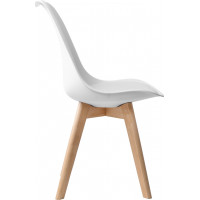 Biela stolička v škandinávskom štýle K-NANTES BLACK DSW