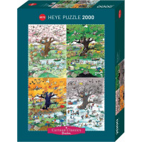 HEYE Puzzle Cartoon Classics: Štyri ročné obdobia 2000 dielikov