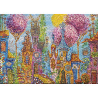 HEYE Puzzle Charming Village: Ružové stromy 1000 dielikov