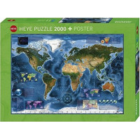 HEYE Puzzle Satelitná mapa sveta 2000 dielikov
