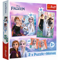 TREFL Sada 3v1 Ľadové kráľovstvo 2 (2x puzzle + pexeso)
