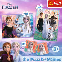 TREFL Sada 3v1 Ľadové kráľovstvo 2 (2x puzzle + pexeso)