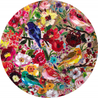EEBOO Okrúhle puzzle Vtáky a kvety 500 dielikov