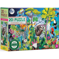 EEBOO Puzzle Život v pralese 20 dielikov