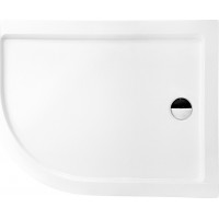 Asymetrická akrylátová sprchová vanička SATURN - bílá