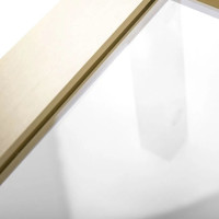Kúpeľňová pevná zástena Rea AERO 90 cm - brúsená zlatá - číre sklo
