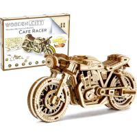 WOODEN CITY 3D puzzle Motorka Café Racer 85 dielov