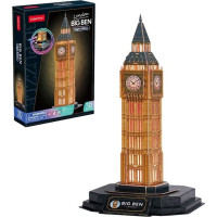 CUBICFUN Svietiace 3D puzzle Nočná edícia: Big Ben 32 dielikov