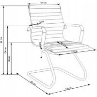 Kancelárska stolička PRESTIGE SKID - čierna