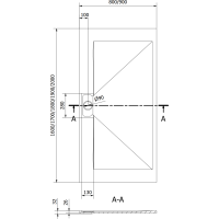 Sprchová SMC vanička MEXEN EGON 90x170 cm - čierna, 4R709017