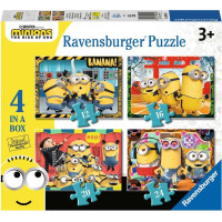 RAVENSBURGER Puzzle Mimoni 2: Zloduch prichádza 4v1 (12, 16, 20, 24 dielikov)
