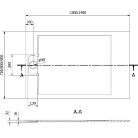 Sprchová SMC vanička MEXEN OTTO 80x140 cm - čierna, 4N708014