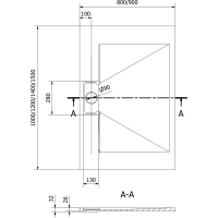 Sprchová SMC vanička MEXEN EGON 90x140 cm - biela, 4R109014