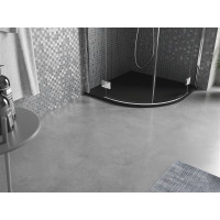 Štvrťkruhová sprchová SMC vanička MEXEN BERT 90x90 cm - čierna, 4KR709090