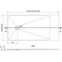 Sprchová SMC vanička MEXEN BERT 90x170 cm - čierna, 4K709017