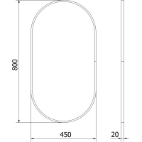 Oválne zrkadlo MEXEN LOFT 45x80 cm - zlatý rám, 9851-080-045-000-50