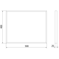 Obdĺžnikové zrkadlo MEXEN LOFT 50x40 cm - zlatý rám, 9852-050-040-000-50