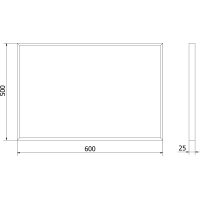 Obdĺžnikové zrkadlo MEXEN LOFT 60x40 cm - čierny rám, 9852-060-040-000-70