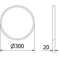 Okrúhle zrkadlo MEXEN LOFT 30 cm - zlatý rám, 9850-030-030-000-50