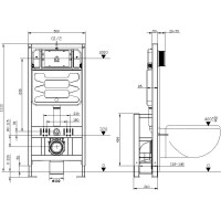 Podlahový WC modul Mexen Fenix F pre závesné WC, 60101