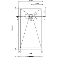 Sprchová vanička MEXEN STONE+ 80x140 cm - biela - minerálny kompozit, 44108014