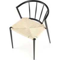 Jedálenská stolička BROOKE - čierna/prírodná