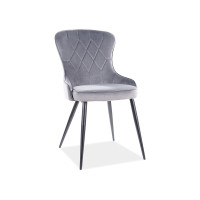 Jedálenská stolička LOTUS Velvet - šedá / čierna