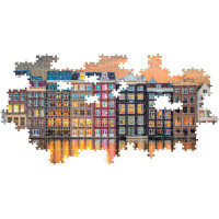 CLEMENTONI Panoramatické puzzle Žiarivý Amsterdam 1000 dielikov