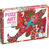 DJECO Obrysové puzzle Vtáčik 500 dielikov