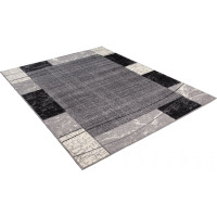 Kusový koberec TAPIS Tiles - tmavo šedý