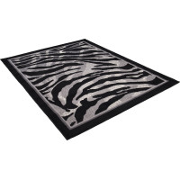 Kusový koberec TAPIS Tiger - šedý/čierny