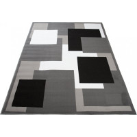 Kusový koberec TAPIS Squares - tmavo šedý