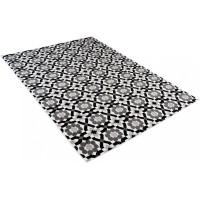 Kusový koberec MAYA Květy - šedý