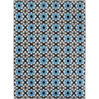 Kusový koberec MAYA Květy - modrý