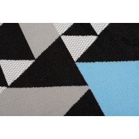 Kusový  koberec MAYA Triangles - modrý/šedý