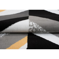 Kusový koberec MAYA Lines - žlutý/šedý
